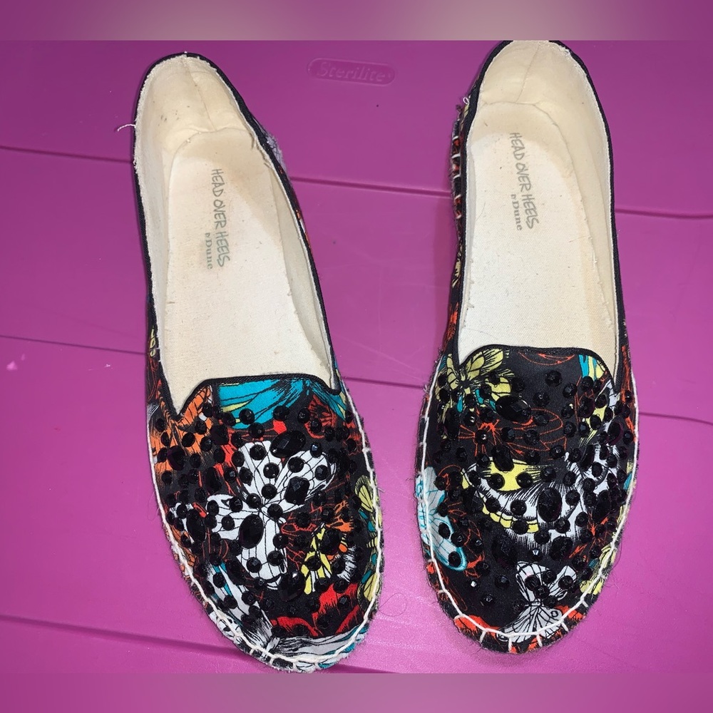 Head Over Heels by Dune - Size 9- Embellished Espadrilles
